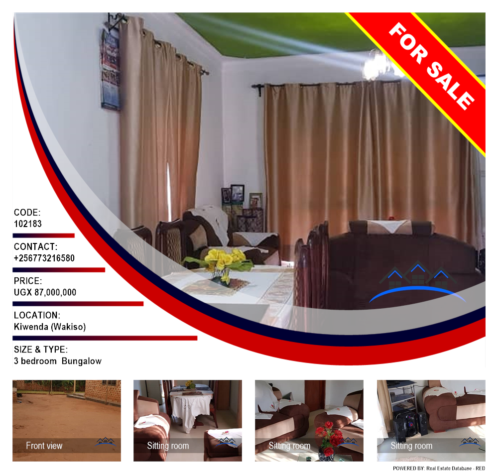 3 bedroom Bungalow  for sale in Kiwenda Wakiso Uganda, code: 102183