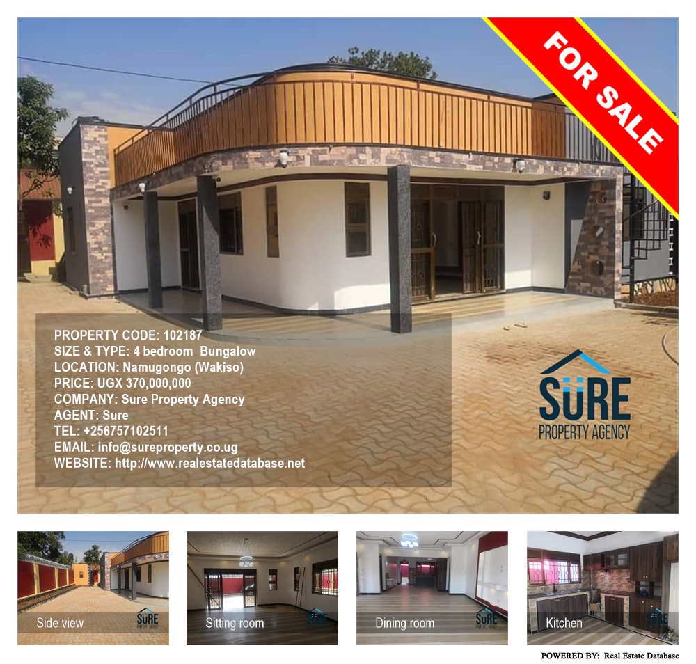 4 bedroom Bungalow  for sale in Namugongo Wakiso Uganda, code: 102187