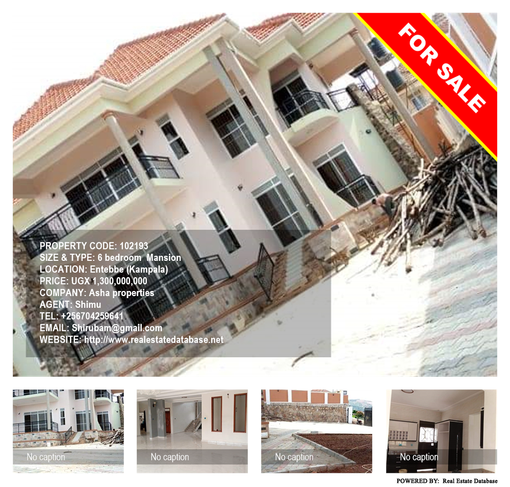 6 bedroom Mansion  for sale in Entebbe Kampala Uganda, code: 102193