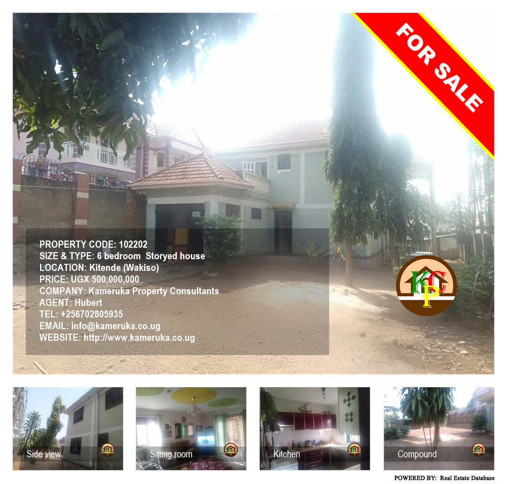 6 bedroom Storeyed house  for sale in Kitende Wakiso Uganda, code: 102202