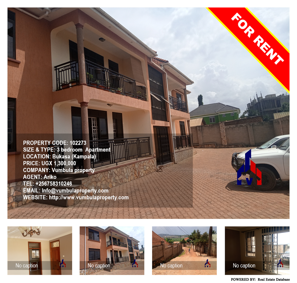 3 bedroom Apartment  for rent in Bukasa Kampala Uganda, code: 102273