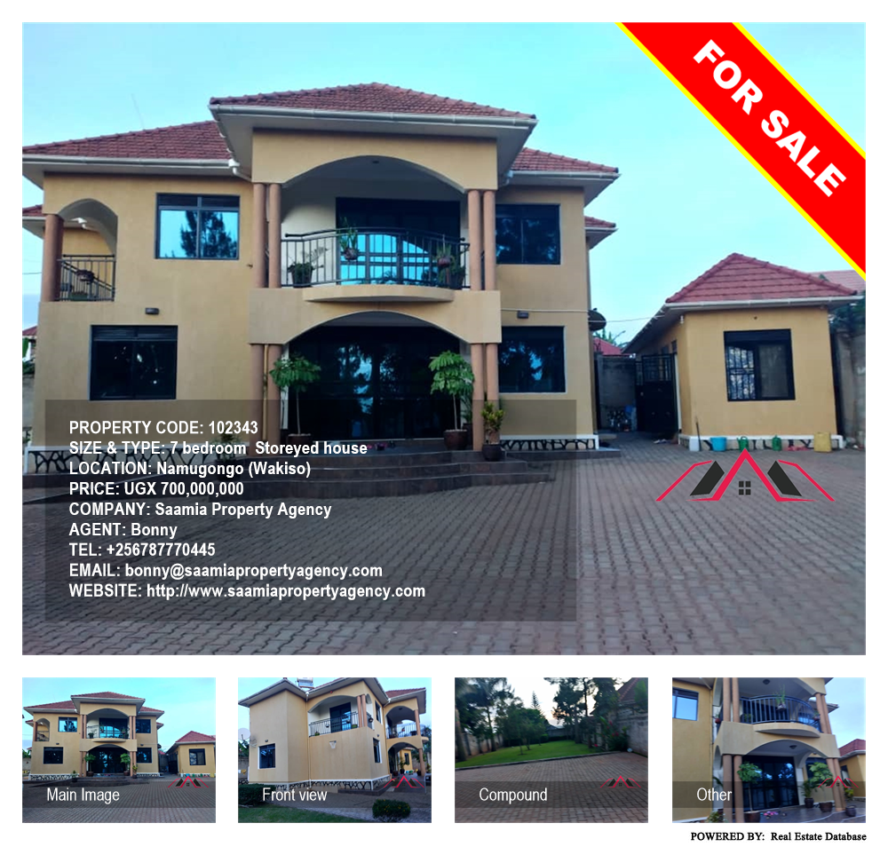 7 bedroom Storeyed house  for sale in Namugongo Wakiso Uganda, code: 102343