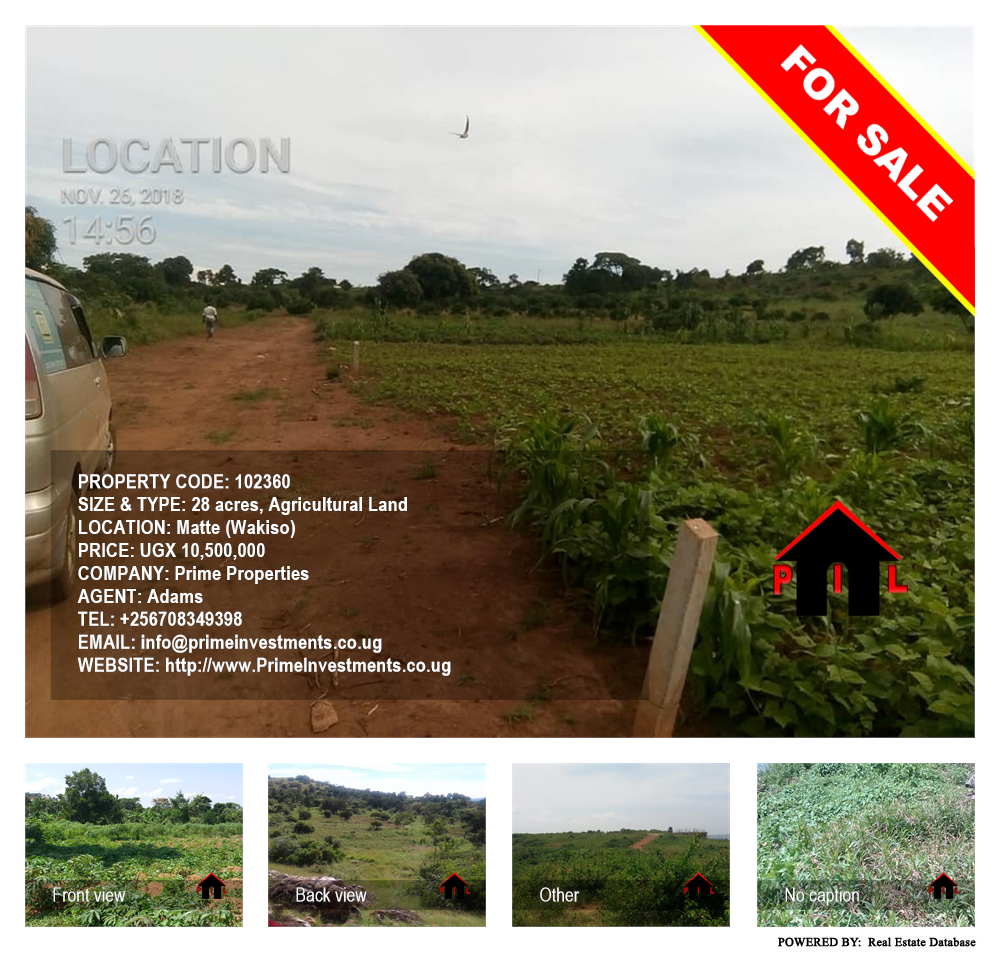 Agricultural Land  for sale in Matte Wakiso Uganda, code: 102360