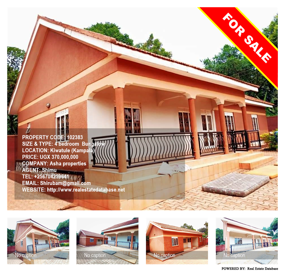 4 bedroom Bungalow  for sale in Kiwaatule Kampala Uganda, code: 102383