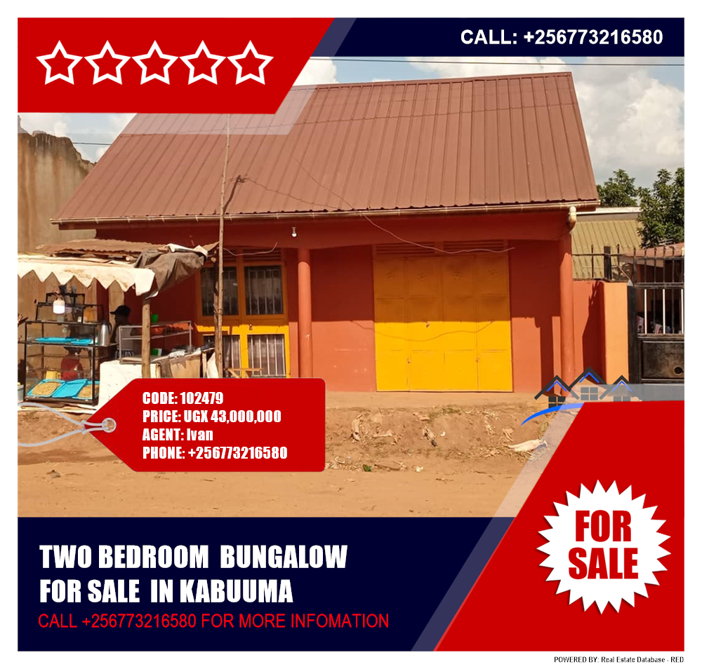 2 bedroom Bungalow  for sale in Kabuuma Kampala Uganda, code: 102479