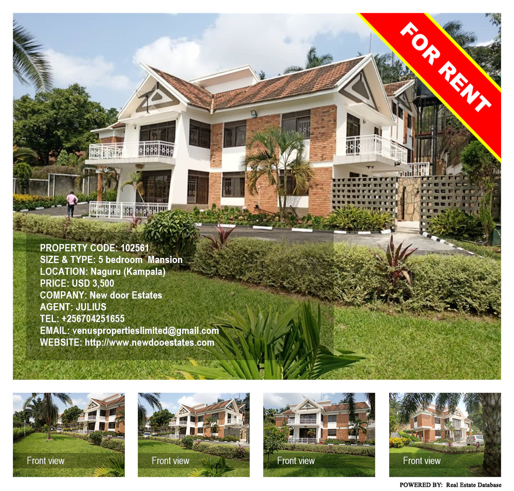 5 bedroom Mansion  for rent in Naguru Kampala Uganda, code: 102561