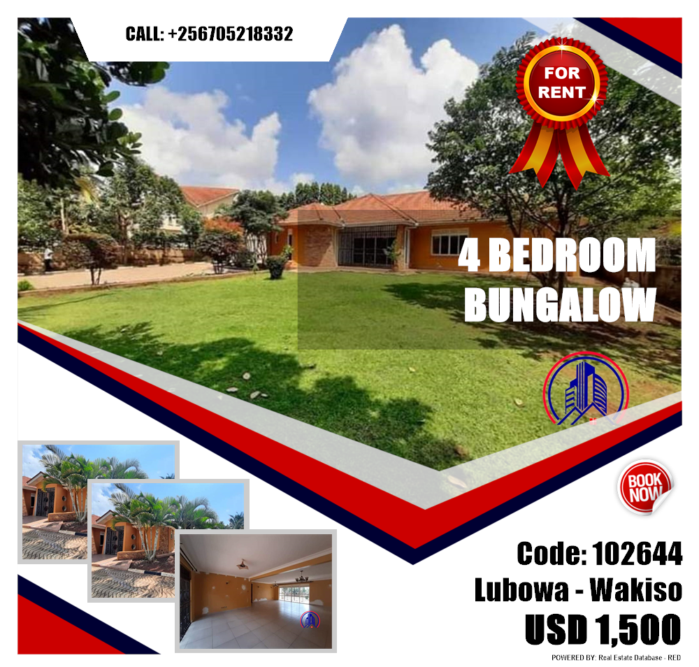 4 bedroom Bungalow  for rent in Lubowa Wakiso Uganda, code: 102644