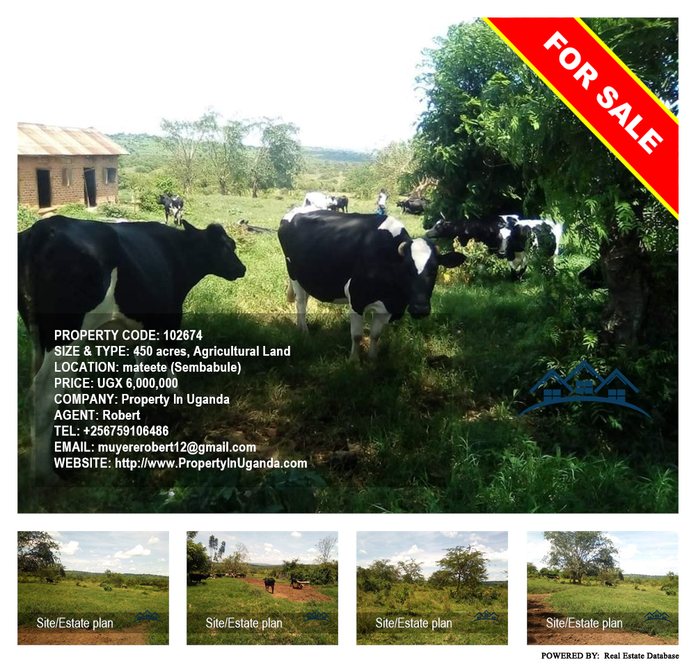 Agricultural Land  for sale in Mateete Sembabule Uganda, code: 102674