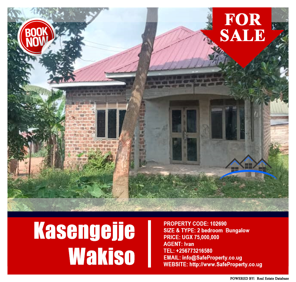 2 bedroom Bungalow  for sale in Kasengejje Wakiso Uganda, code: 102690
