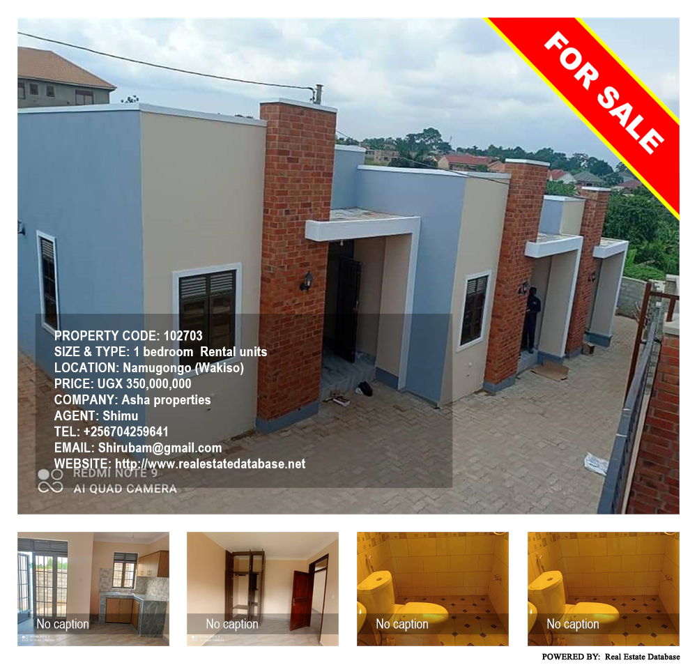 1 bedroom Rental units  for sale in Namugongo Wakiso Uganda, code: 102703