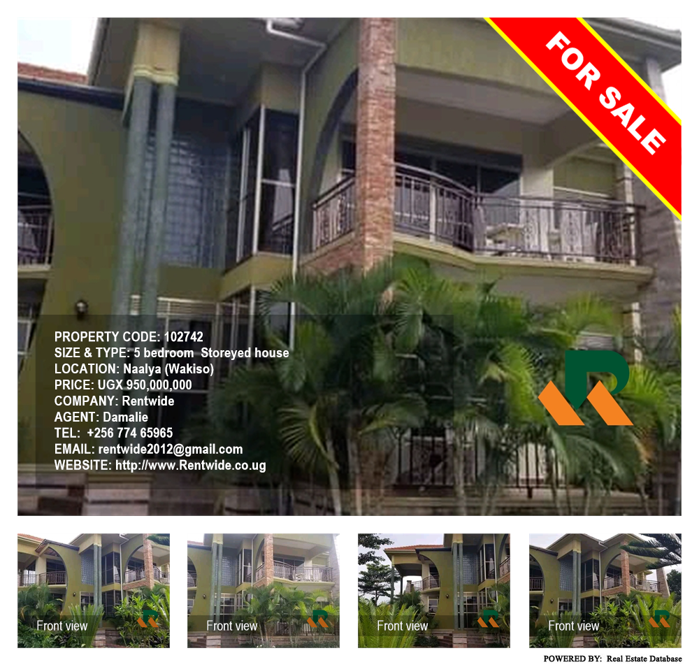 5 bedroom Storeyed house  for sale in Naalya Wakiso Uganda, code: 102742