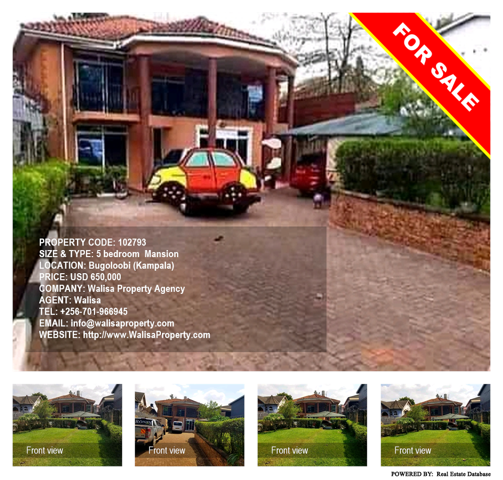 5 bedroom Mansion  for sale in Bugoloobi Kampala Uganda, code: 102793