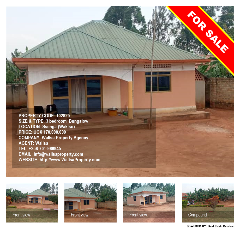 3 bedroom Bungalow  for sale in Ssenga Wakiso Uganda, code: 102825