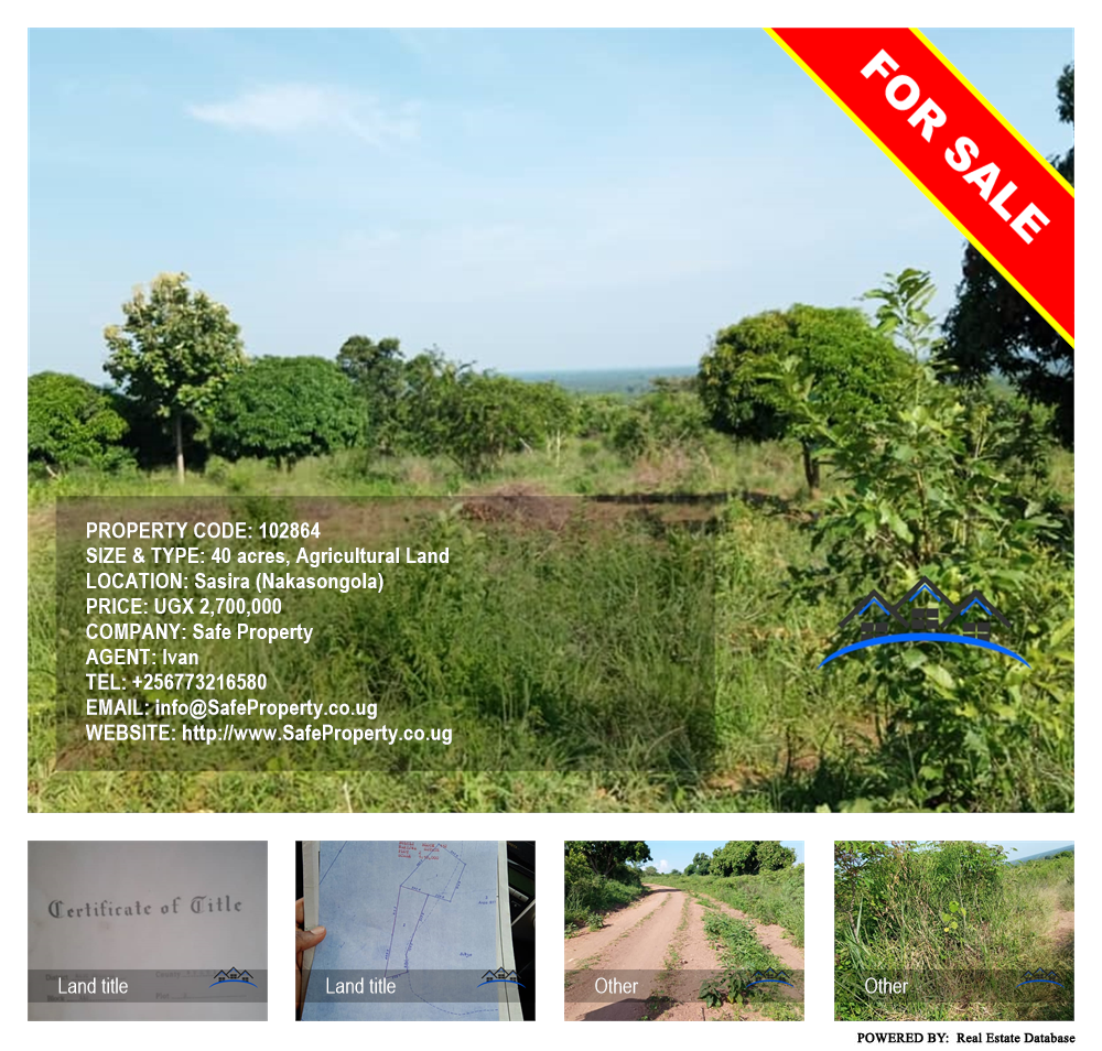 Agricultural Land  for sale in Sasira Nakasongola Uganda, code: 102864