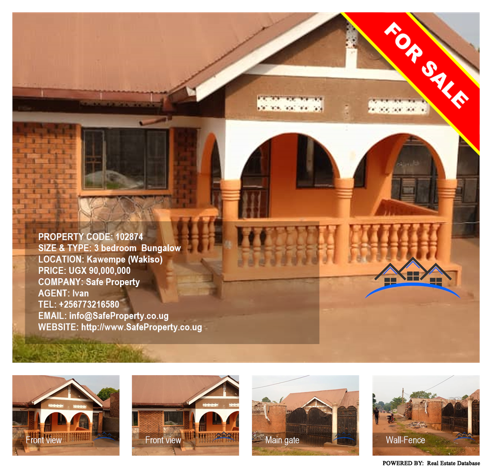3 bedroom Bungalow  for sale in Kawempe Wakiso Uganda, code: 102874