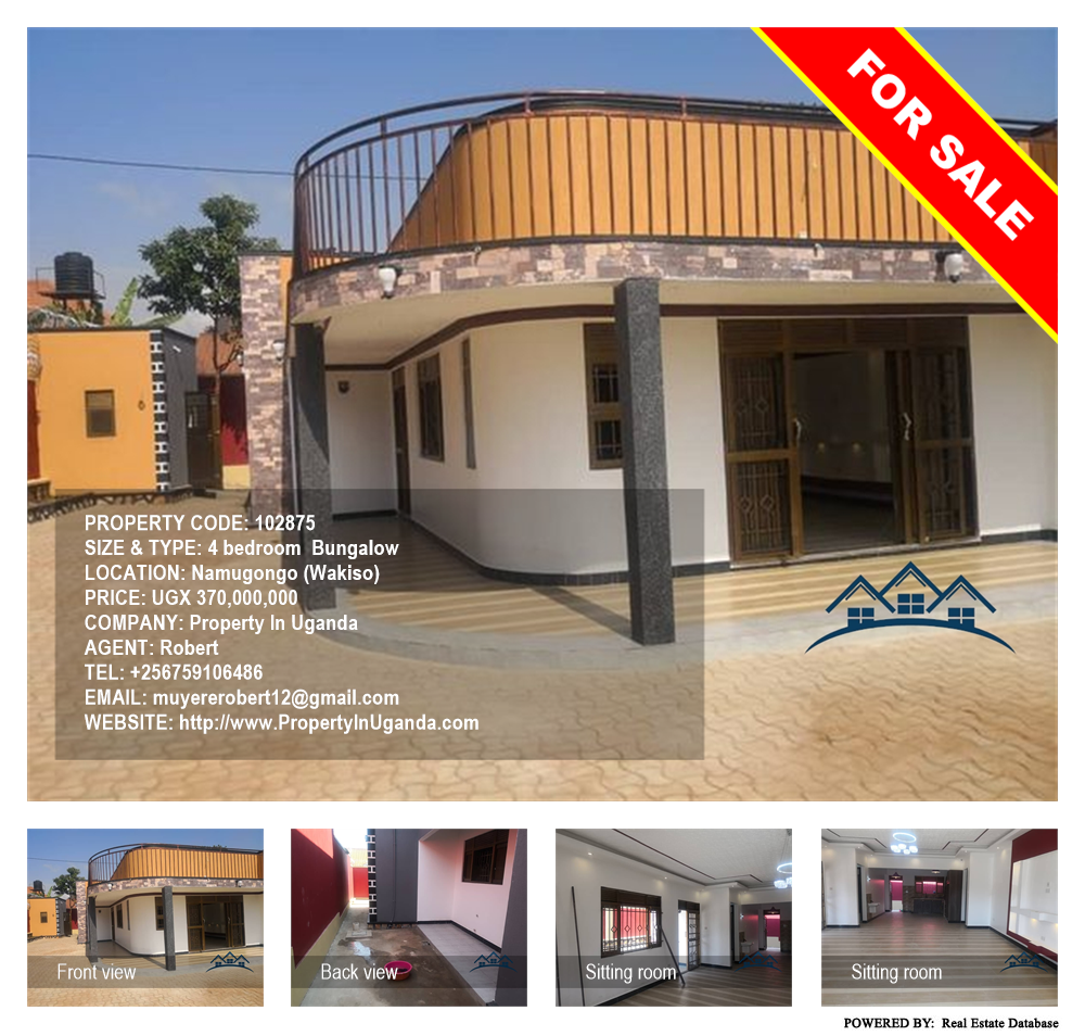 4 bedroom Bungalow  for sale in Namugongo Wakiso Uganda, code: 102875