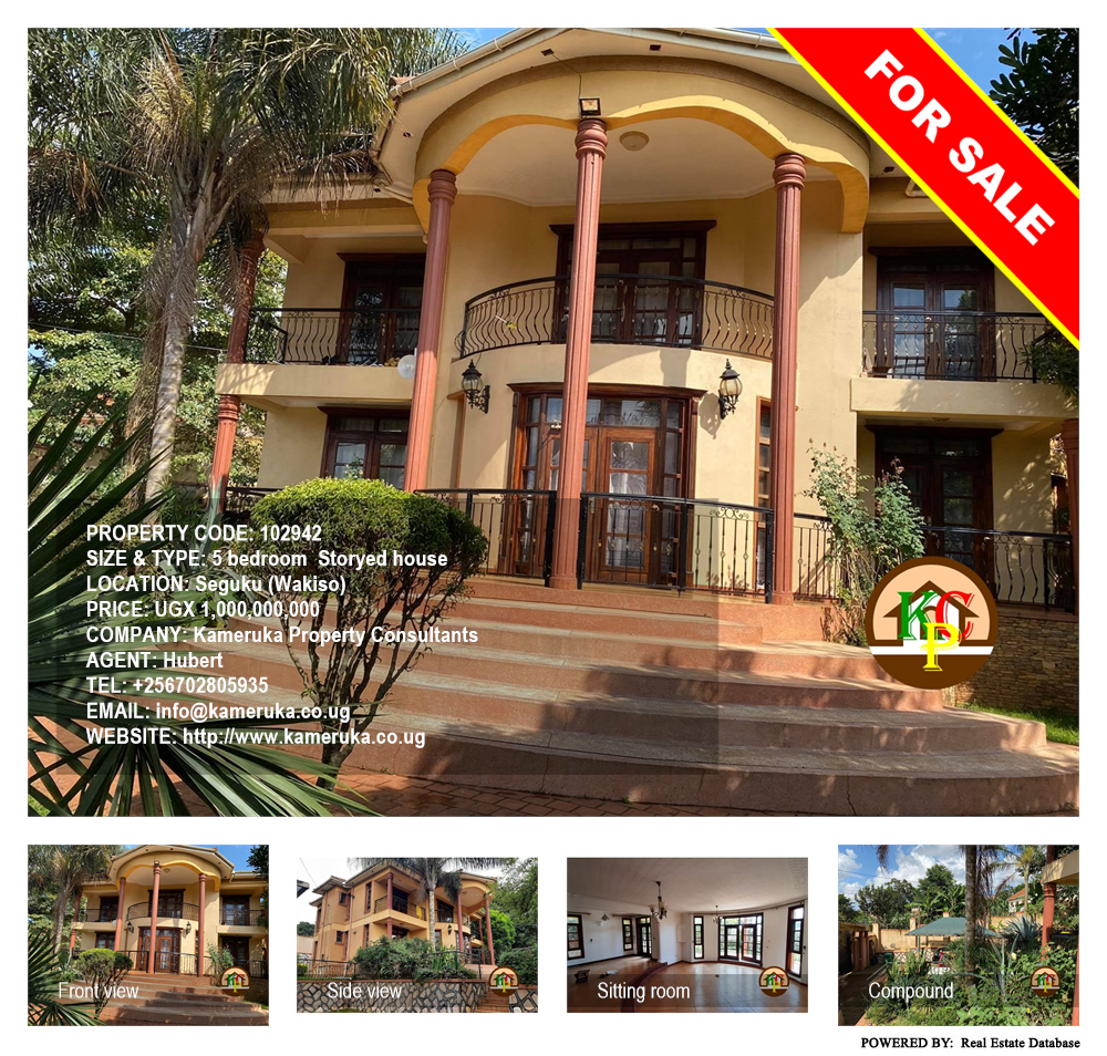 5 bedroom Storeyed house  for sale in Seguku Wakiso Uganda, code: 102942