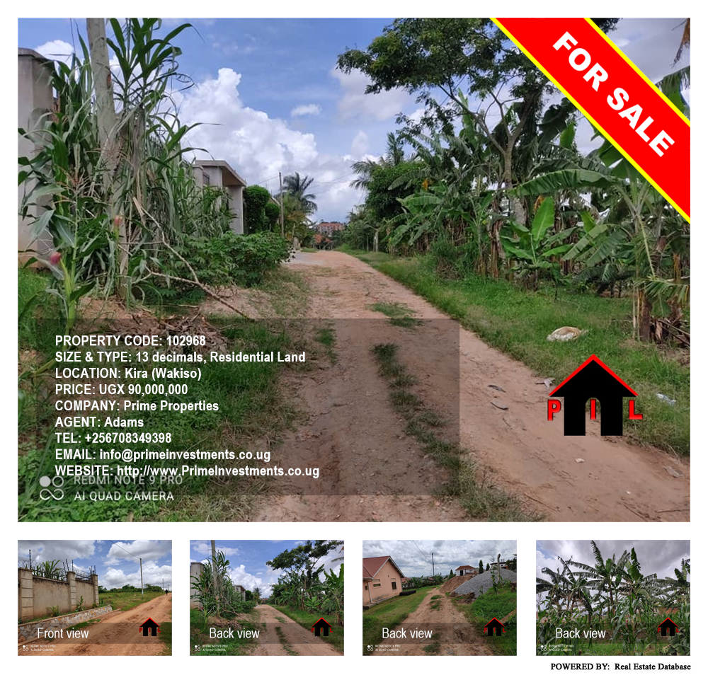 Residential Land  for sale in Kira Wakiso Uganda, code: 102968