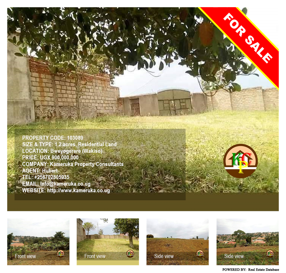 Residential Land  for sale in Bweyogerere Wakiso Uganda, code: 103089