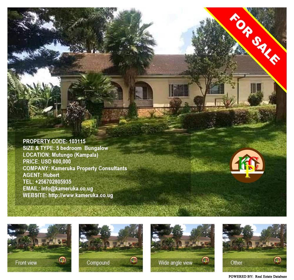 5 bedroom Bungalow  for sale in Mutungo Kampala Uganda, code: 103115
