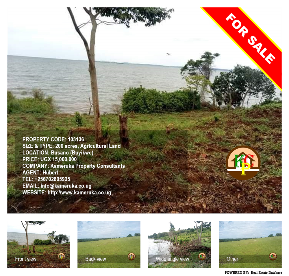Agricultural Land  for sale in Busano Buyikwe Uganda, code: 103136