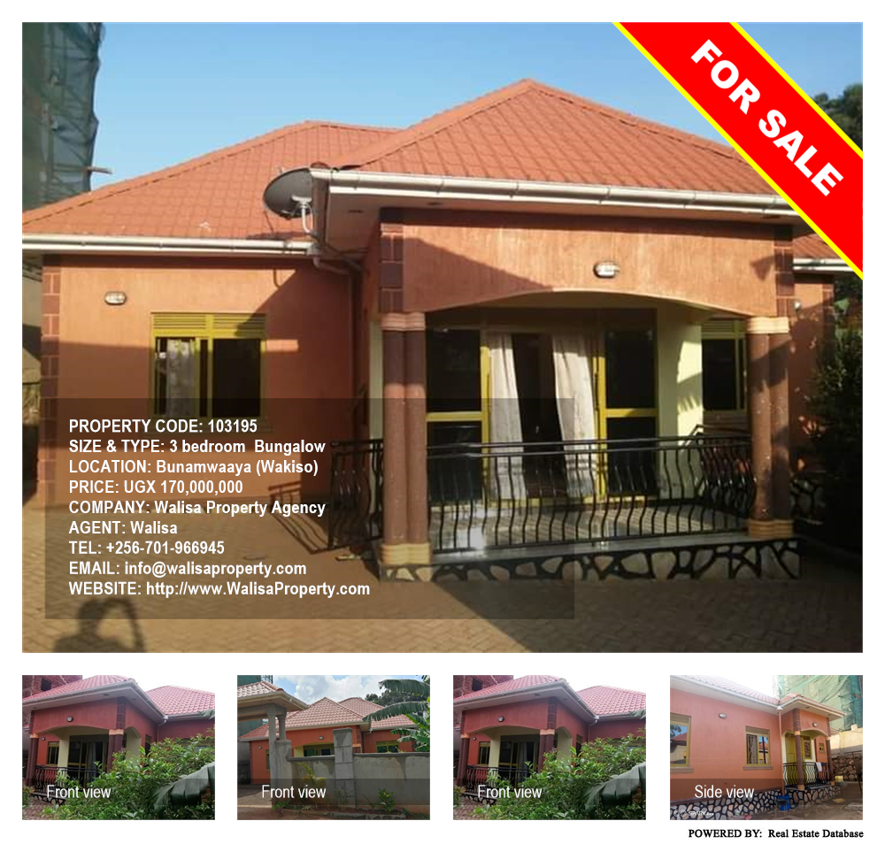 3 bedroom Bungalow  for sale in Bunamwaaya Wakiso Uganda, code: 103195