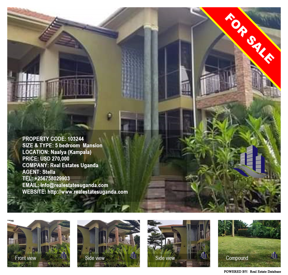 5 bedroom Mansion  for sale in Naalya Kampala Uganda, code: 103244