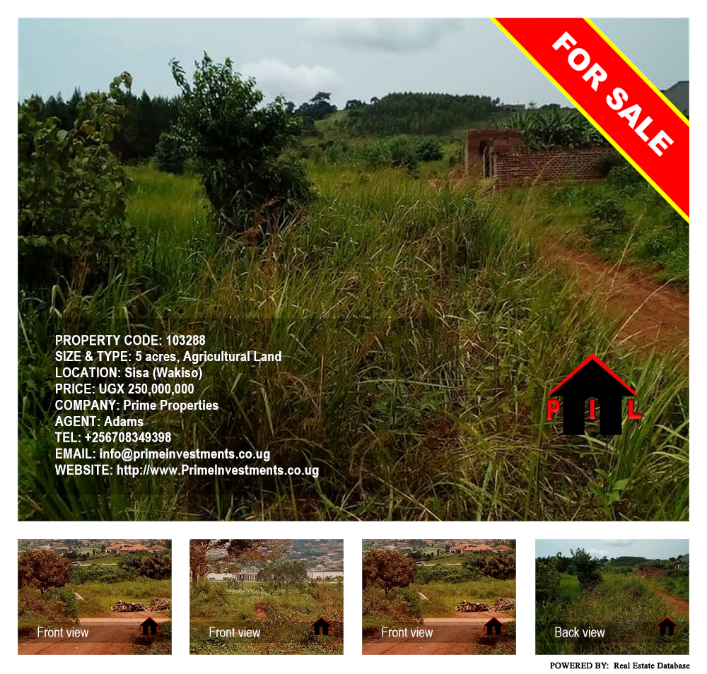 Agricultural Land  for sale in Ssisa Wakiso Uganda, code: 103288