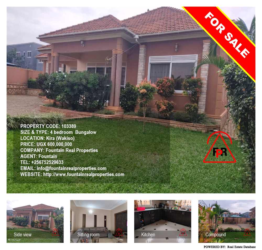 4 bedroom Bungalow  for sale in Kira Wakiso Uganda, code: 103389