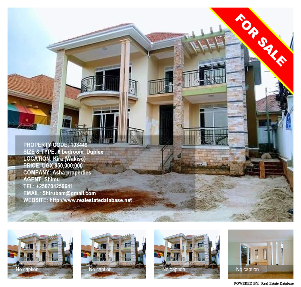 6 bedroom Duplex  for sale in Kira Wakiso Uganda, code: 103449