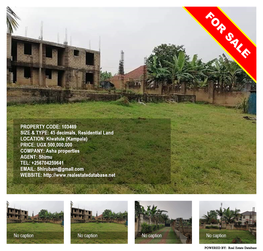 Residential Land  for sale in Kiwaatule Kampala Uganda, code: 103469