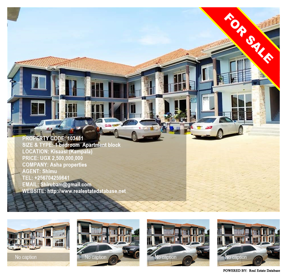 1 bedroom Apartment block  for sale in Kisaasi Kampala Uganda, code: 103481