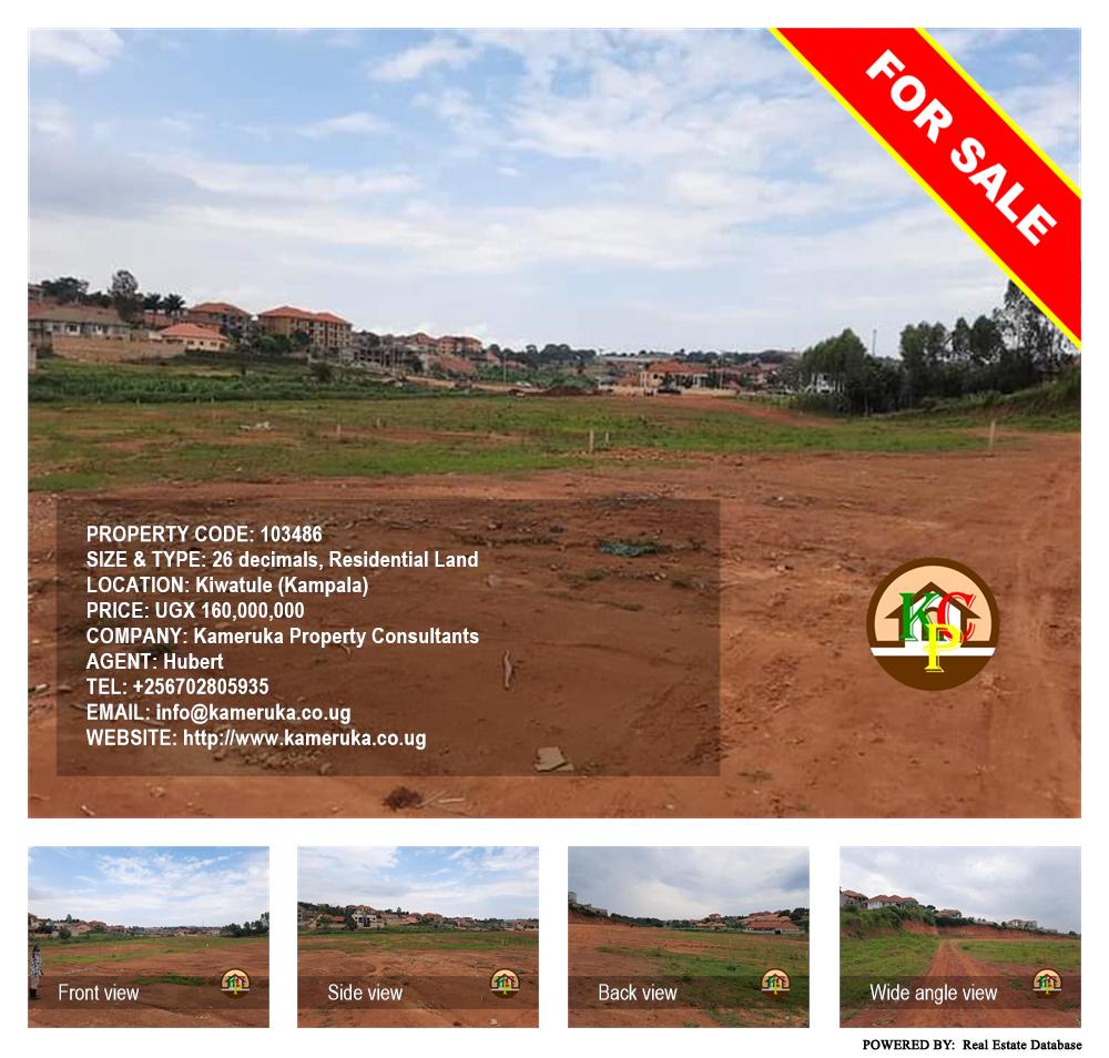Residential Land  for sale in Kiwaatule Kampala Uganda, code: 103486