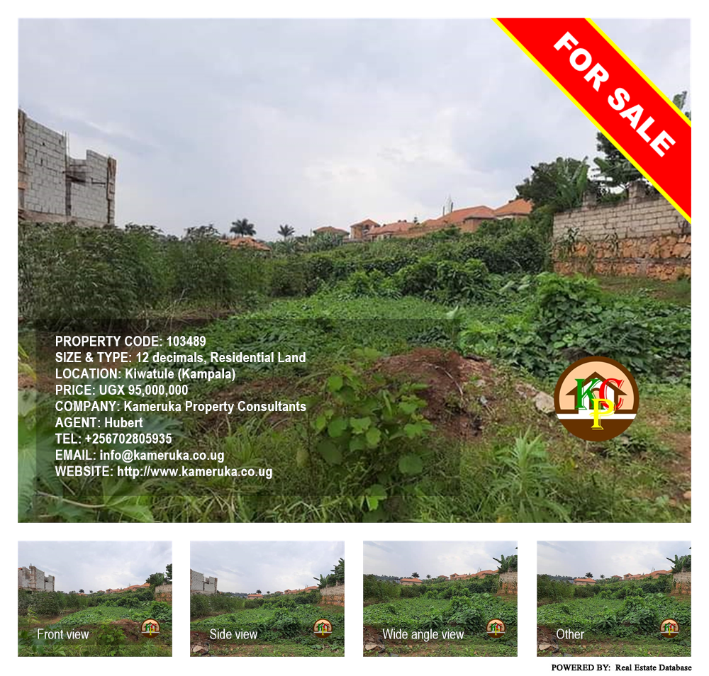 Residential Land  for sale in Kiwaatule Kampala Uganda, code: 103489