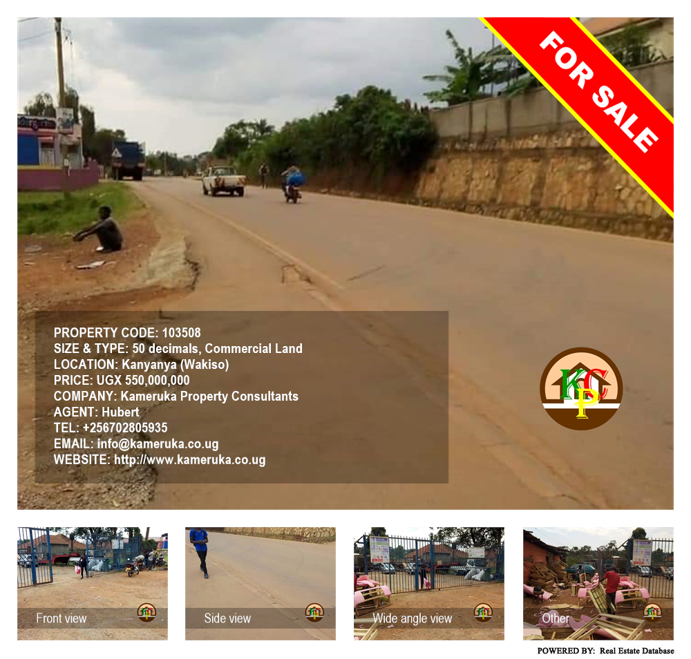 Commercial Land  for sale in Kanyanya Wakiso Uganda, code: 103508
