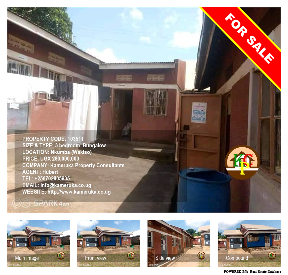 3 bedroom Bungalow  for sale in Nkumba Wakiso Uganda, code: 103511