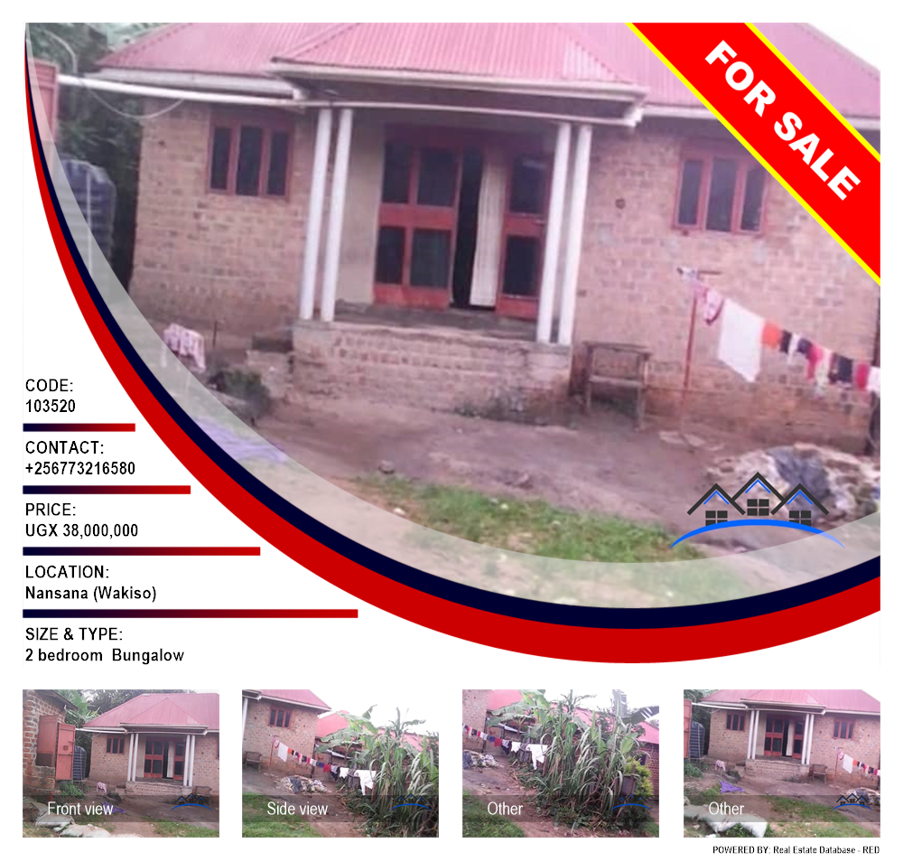 2 bedroom Bungalow  for sale in Nansana Wakiso Uganda, code: 103520