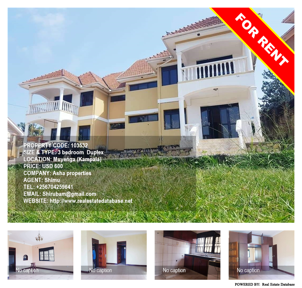 3 bedroom Duplex  for rent in Muyenga Kampala Uganda, code: 103532