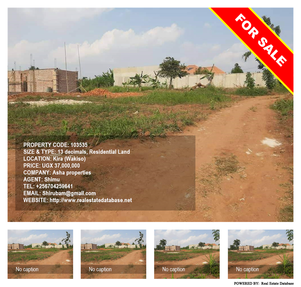 Residential Land  for sale in Kira Wakiso Uganda, code: 103535