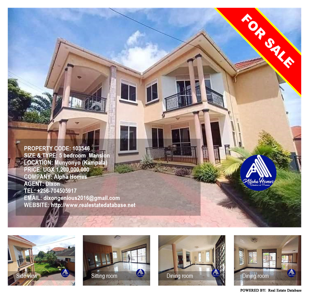 5 bedroom Mansion  for sale in Munyonyo Kampala Uganda, code: 103546