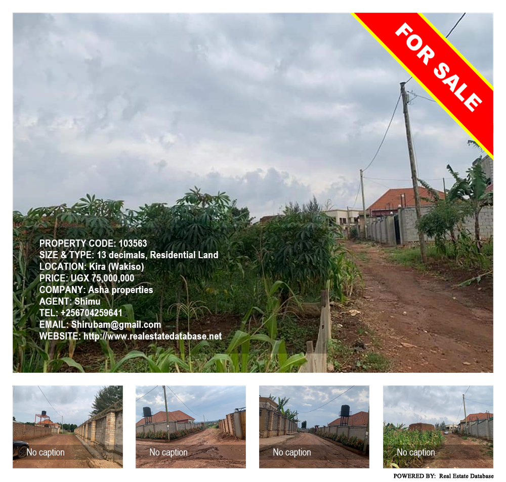 Residential Land  for sale in Kira Wakiso Uganda, code: 103563