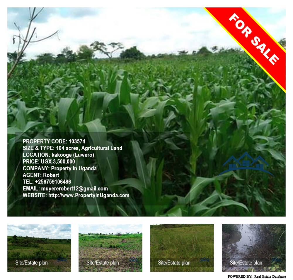 Agricultural Land  for sale in Kakooge Luweero Uganda, code: 103574