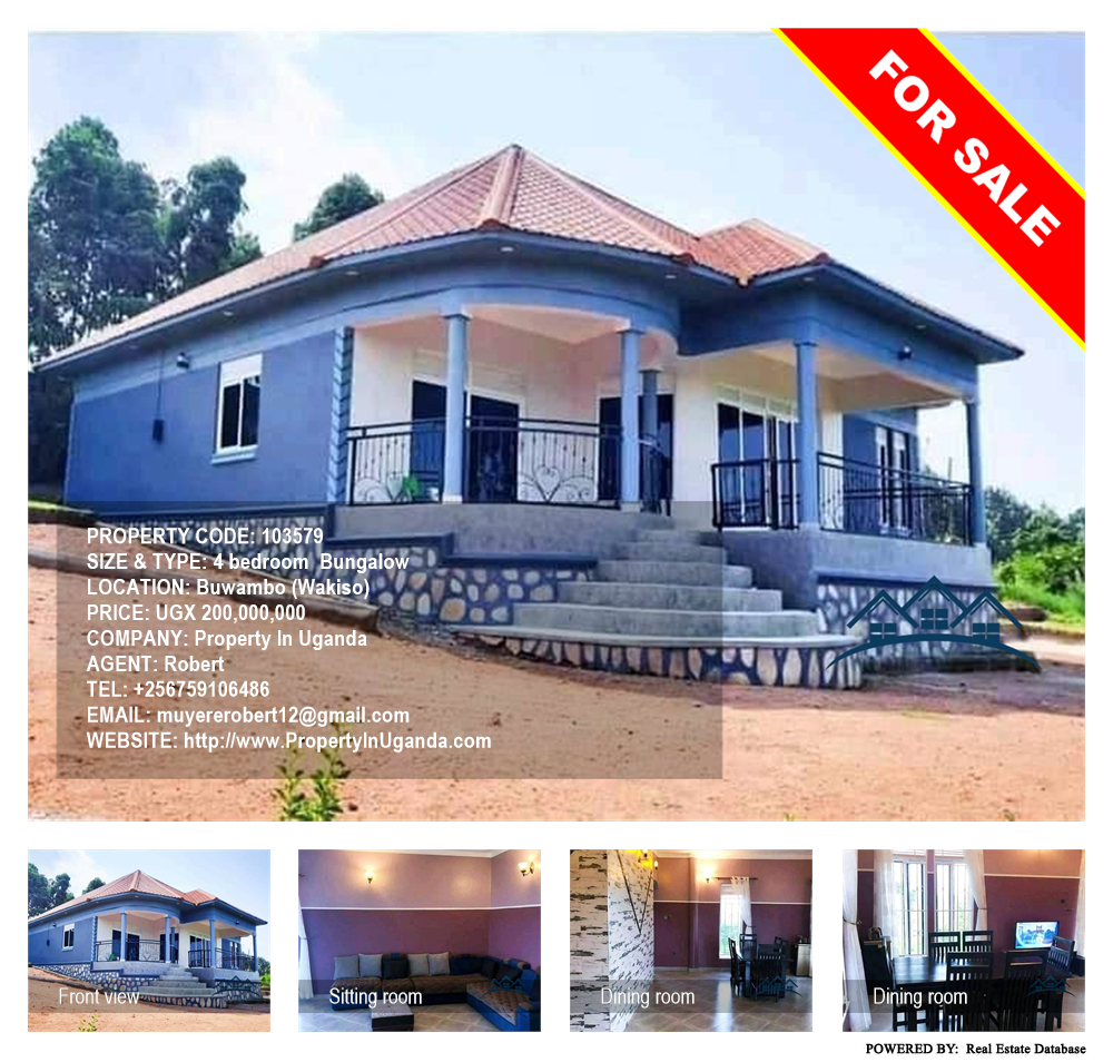 4 bedroom Bungalow  for sale in Buwambo Wakiso Uganda, code: 103579