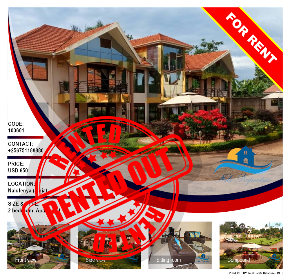 2 bedroom Apartment  for rent in Nalufenya Jinja Uganda, code: 103601