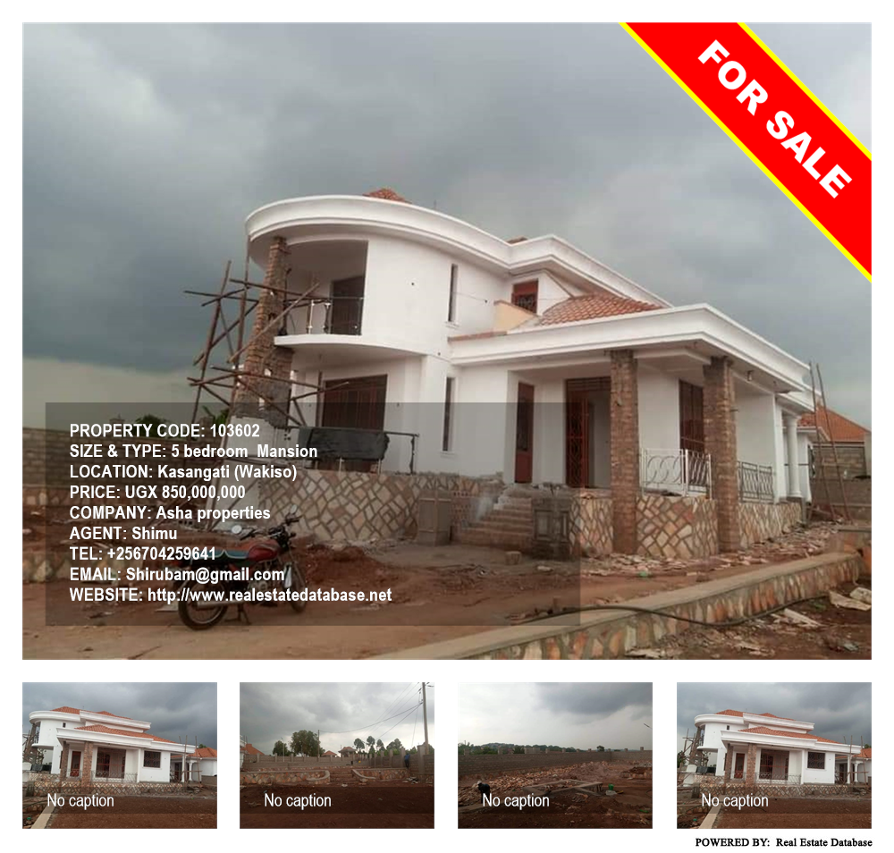 5 bedroom Mansion  for sale in Kasangati Wakiso Uganda, code: 103602