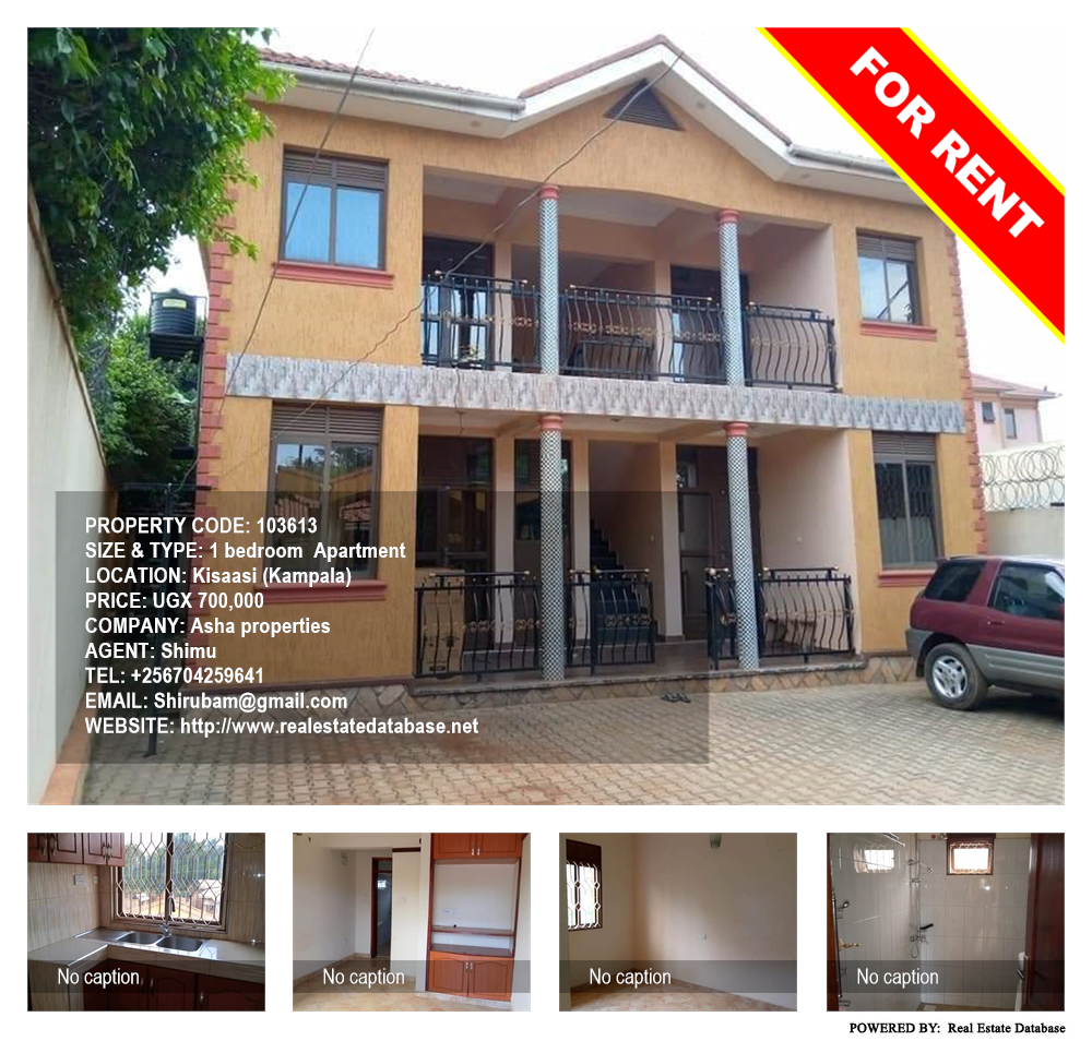 1 bedroom Apartment  for rent in Kisaasi Kampala Uganda, code: 103613