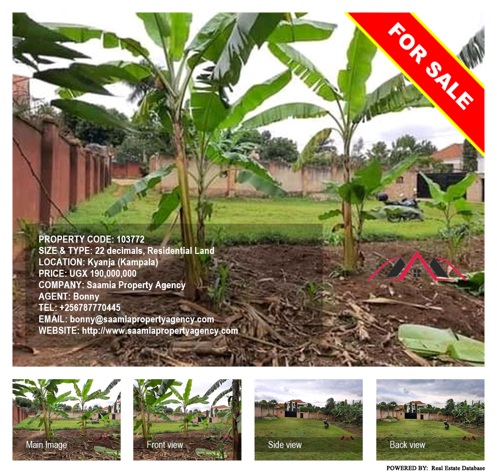 Residential Land  for sale in Kyanja Kampala Uganda, code: 103772
