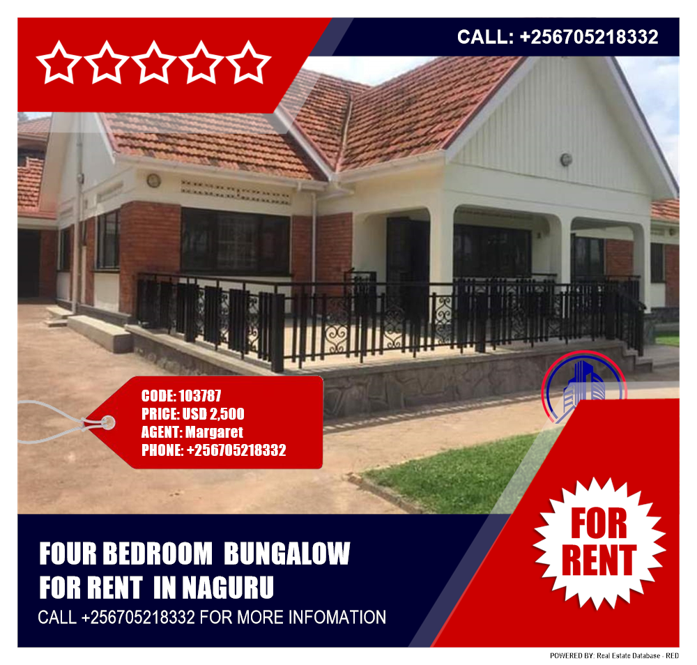 4 bedroom Bungalow  for rent in Naguru Kampala Uganda, code: 103787