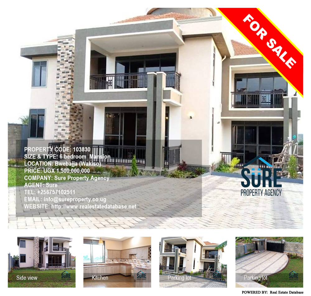 6 bedroom Mansion  for sale in Bwebajja Wakiso Uganda, code: 103830