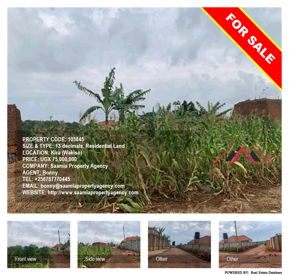 Residential Land  for sale in Kira Wakiso Uganda, code: 103845